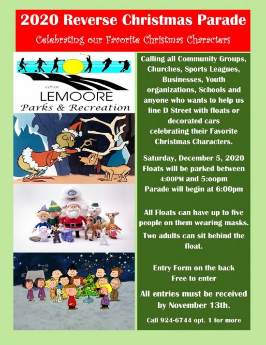 Annual Lemoore Christmas Parade, despite the pandemic, will continue, but with a twist as parade watchers join the parade Annual Lemoore Christmas Parade, despite the pandemic, will continue, but with a twist as parade watchers join the parade